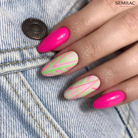 The top hot pink nails, neon pink nails, hot pink nail designs, and neon pink nail designs