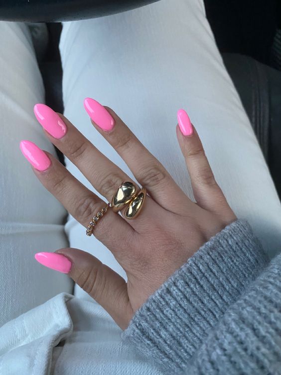 The top hot pink nails, neon pink nails, hot pink nail designs, and neon pink nail designs