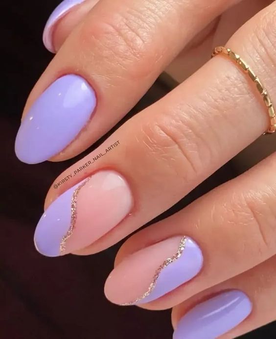 NAIL ART: Soft Lavender Spring Flowers Nails - Prairie Beauty