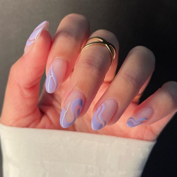 lavender nails, lavender nail designs, and lavender nail ideas to copy | lilac nails and lilac nail designs