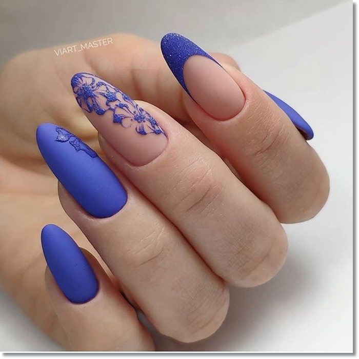 The top royal blue nails, royal blue nail ideas, and royal blue nail designs