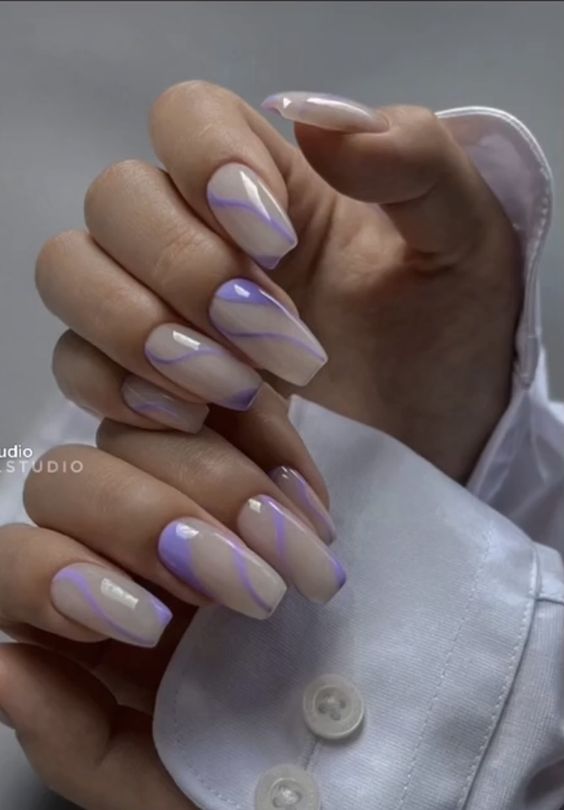 lavender nails, lavender nail designs, and lavender nail ideas to copy | lilac nails and lilac nail designs