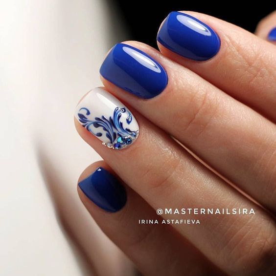 The top royal blue nails, royal blue nail ideas, and royal blue nail designs