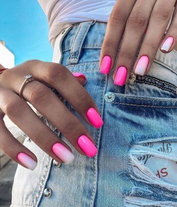 The top hot pink nails, neon pink nails, hot pink nail designs, and neon pink nail designs