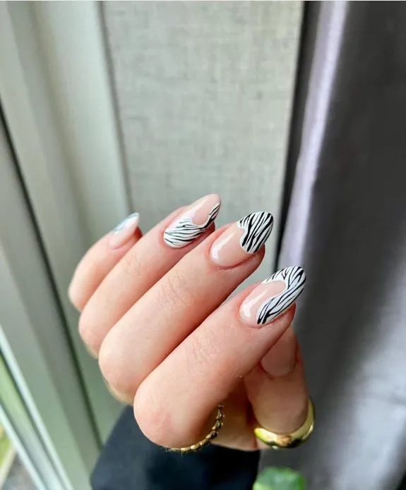 The top zebra nails including zebra nail designs, zebra nail art, and more animal print nails