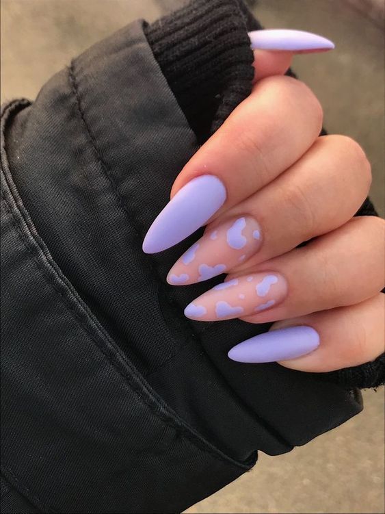 lavender nails, lavender nail designs, and lavender nail ideas to copy | lilac nails and lilac nail designs