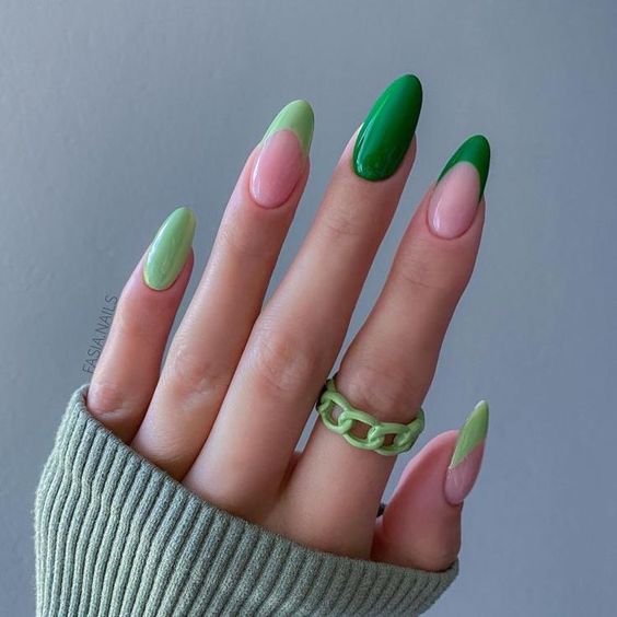 The top light green nails and light green nail designs