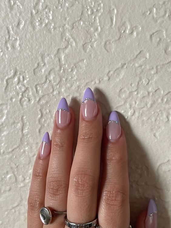 lavender nails, lavender nail designs, and lavender nail ideas to copy | lilac nails and lilac nail designs