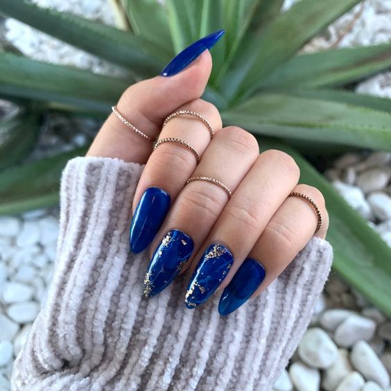 30 Vibrant Royal Blue Nail Designs | Blue acrylic nails, Blue nails, Blue  ombre nails