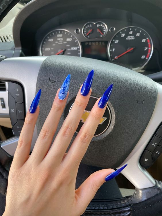 The top royal blue nails, royal blue nail ideas, and royal blue nail designs