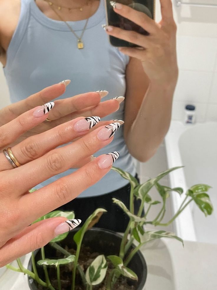 The top zebra nails including zebra nail designs, zebra nail art, and more animal print nails