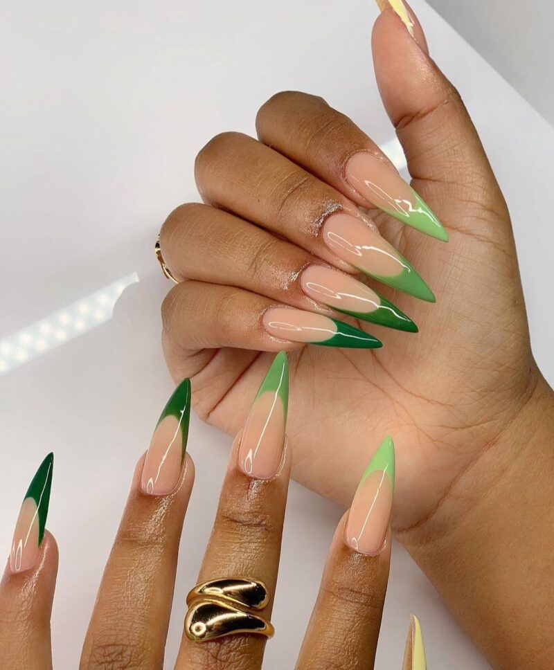 The top light green nails and light green nail designs