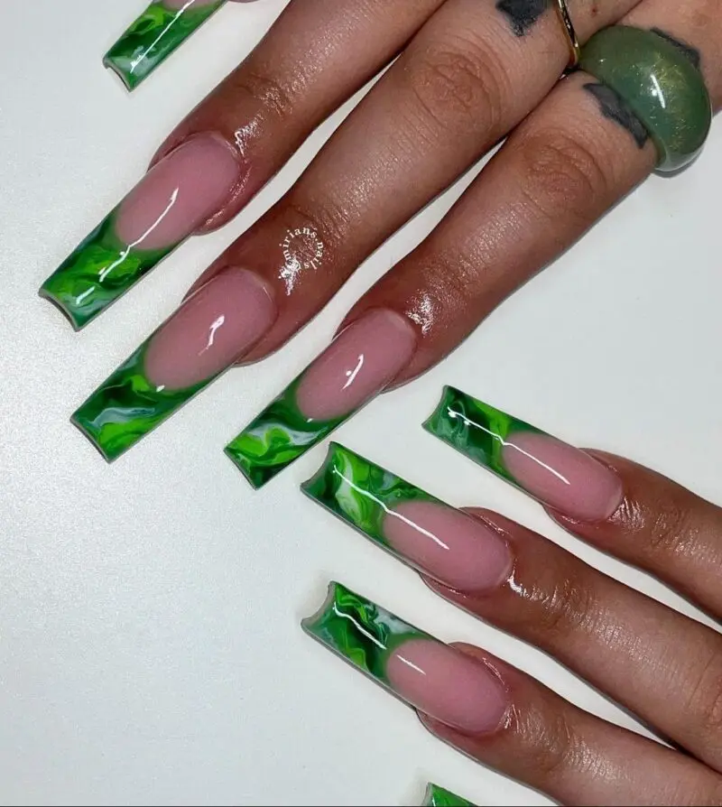 The top lime green nails and lime green nail ideas | lime green nails design