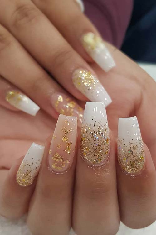 6pcs Gold Flakes Nail Art Decoration Manicure Set Winter Aluminum Sequins  Winter Nail Designs Gel Paillette Accessory JI2022-02 - AliExpress