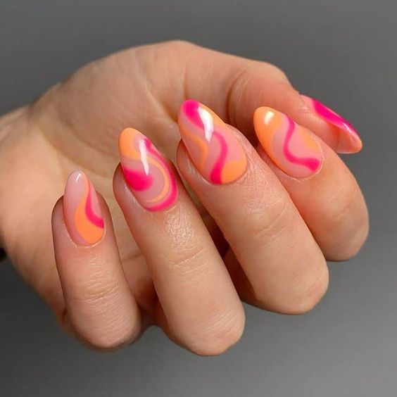 The top hot pink nails, neon pink nails, hot pink nail designs, and neon pink nail designs