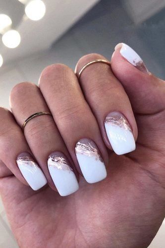 White and gold nails | White and gold nail designs | white and gold nail ideas