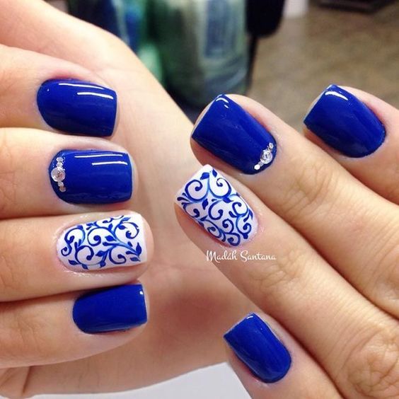 The top royal blue nails, royal blue nail ideas, and royal blue nail designs