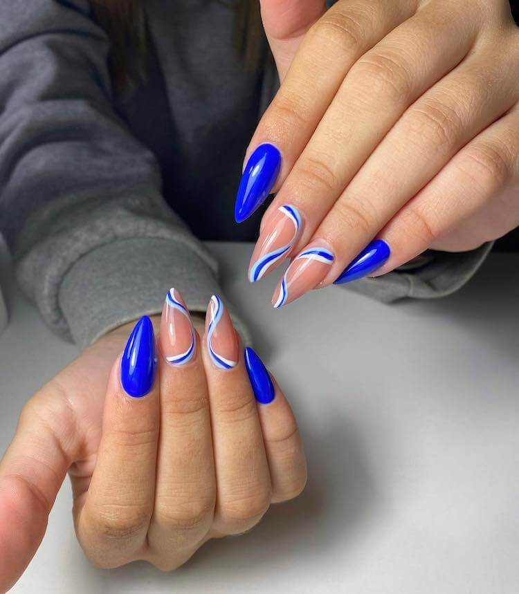 The top royal blue nails, royal blue nail ideas, and royal blue nail designs