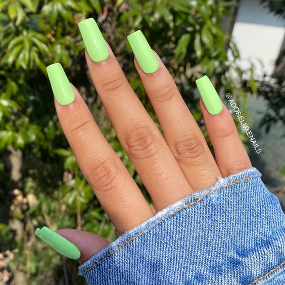 The top lime green nails and lime green nail ideas | lime green nails design