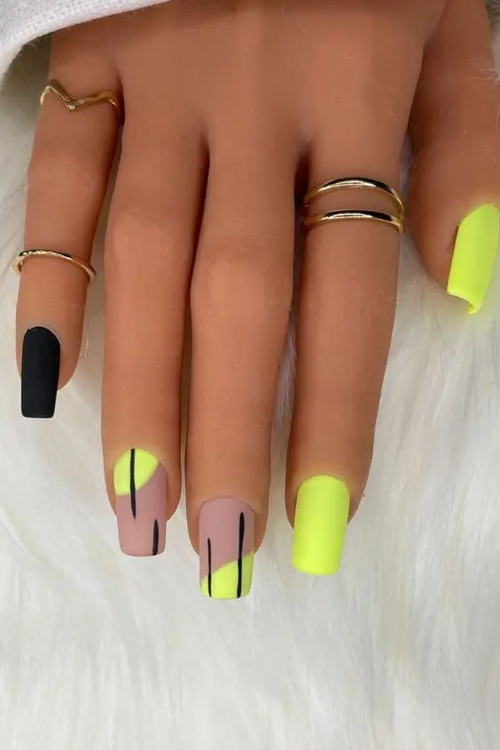 The top lime green nails and lime green nail ideas | lime green nails design