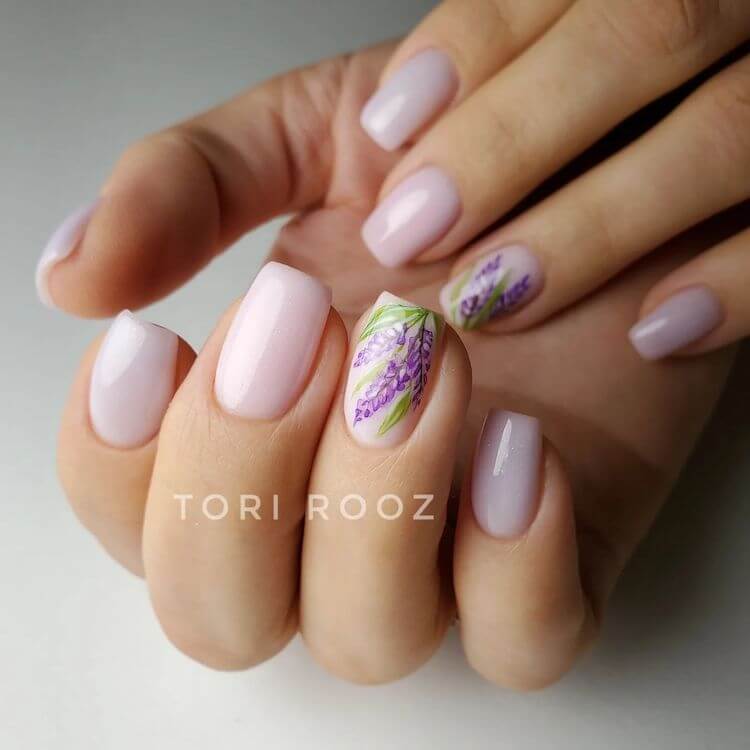 lavender nails, lavender nail designs, and lavender nail ideas to copy | lilac nails and lilac nail designs