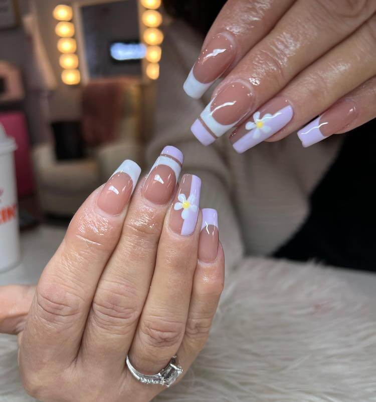 lavender nails, lavender nail designs, and lavender nail ideas to copy | lilac nails and lilac nail designs