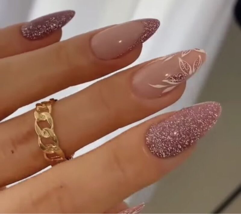 40 Nail Designs With Rhinestones | Nails design with rhinestones, Baby pink  nails, Bling acrylic nails