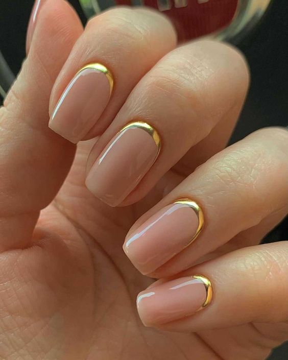 Pink and Gold Nail Designs: Bridal Nails with Glitter Border - Lulus.com  Fashion Blog