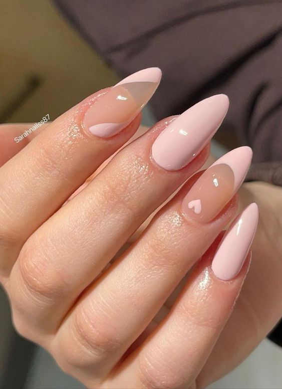 simple light pink nails