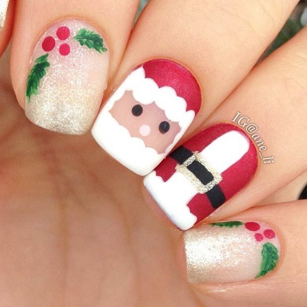 The best red and green nails and red and green nail designs for Christmas to copy | Christmas nails that are trending this year