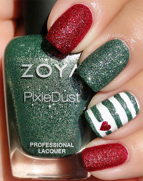 The best red and green nails and red and green nail designs for Christmas to copy | Christmas nails that are trending this year