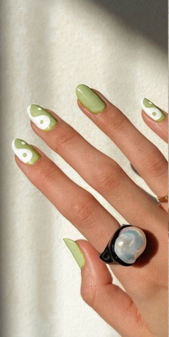 The top sage green nails and sage green nail designs to check out