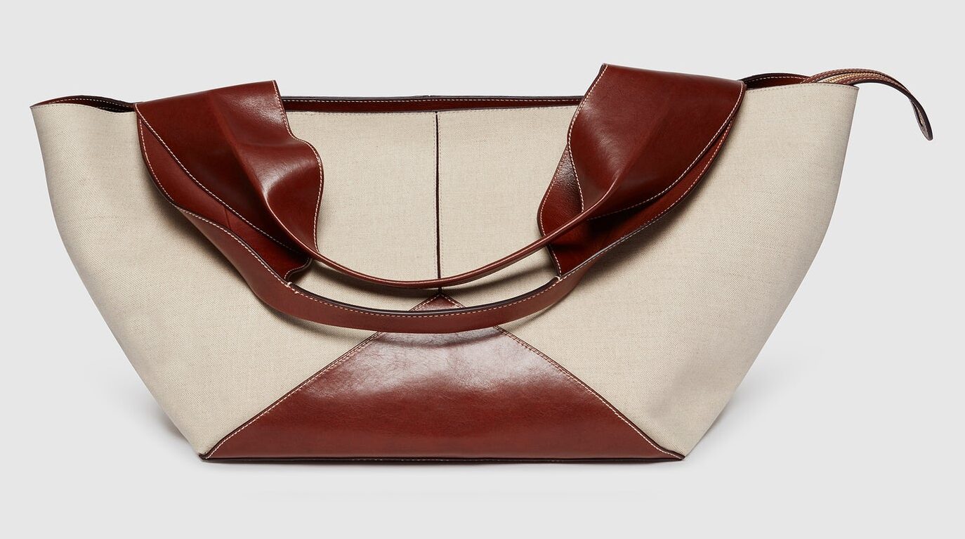 Best designer tote bags for work and life: Métier Market Weekend Canvas and Leather Tote Bag