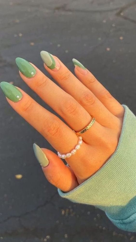 The top sage green nails and sage green nail designs to check out