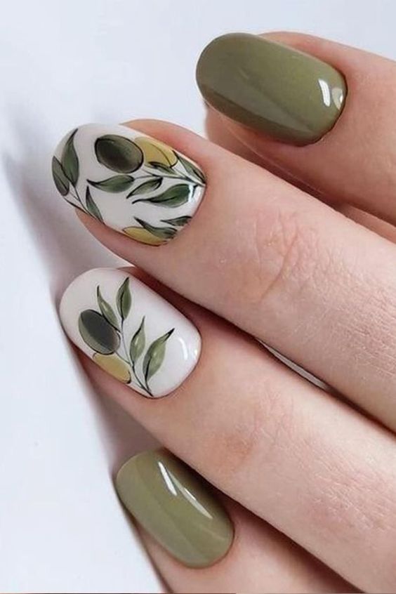 The top sage green nails and sage green nail designs to check out