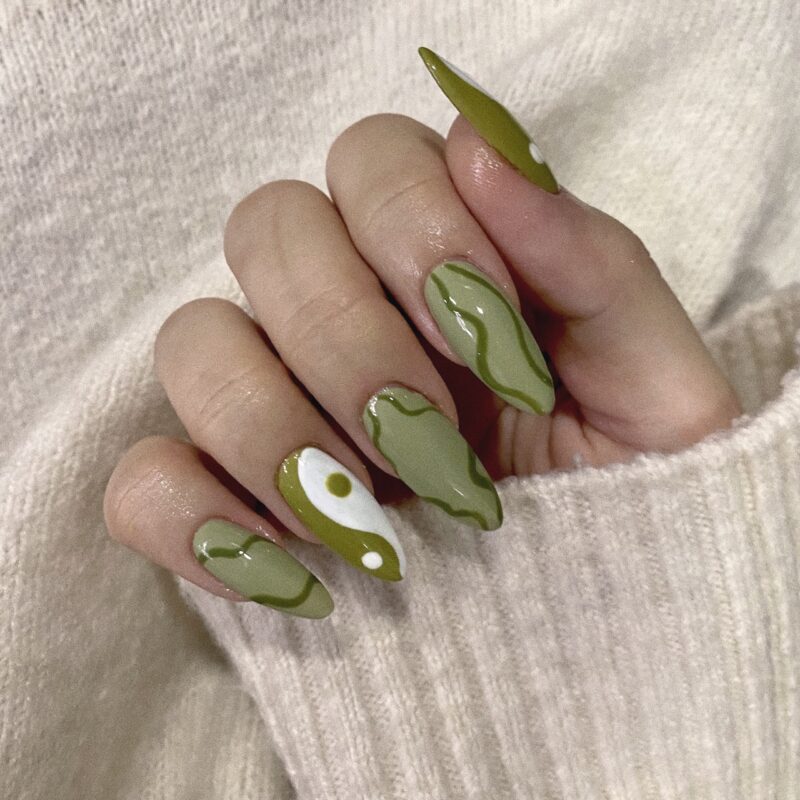 The top sage green nails and sage green nail designs to check out