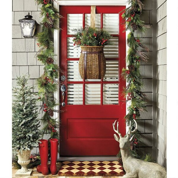 45+ Chic Christmas Door Decorations To Try This Year For A Festive Look