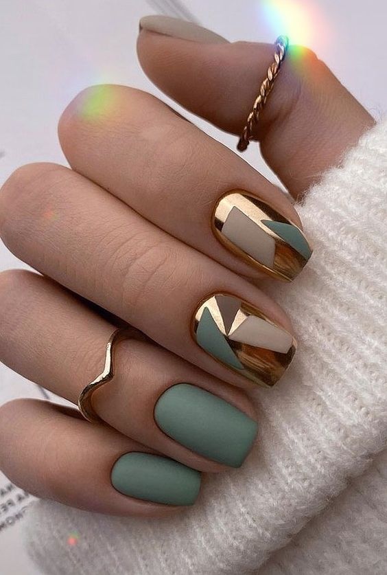 Olive Green Nails Inspiration and Ideas  Nail Aesthetic