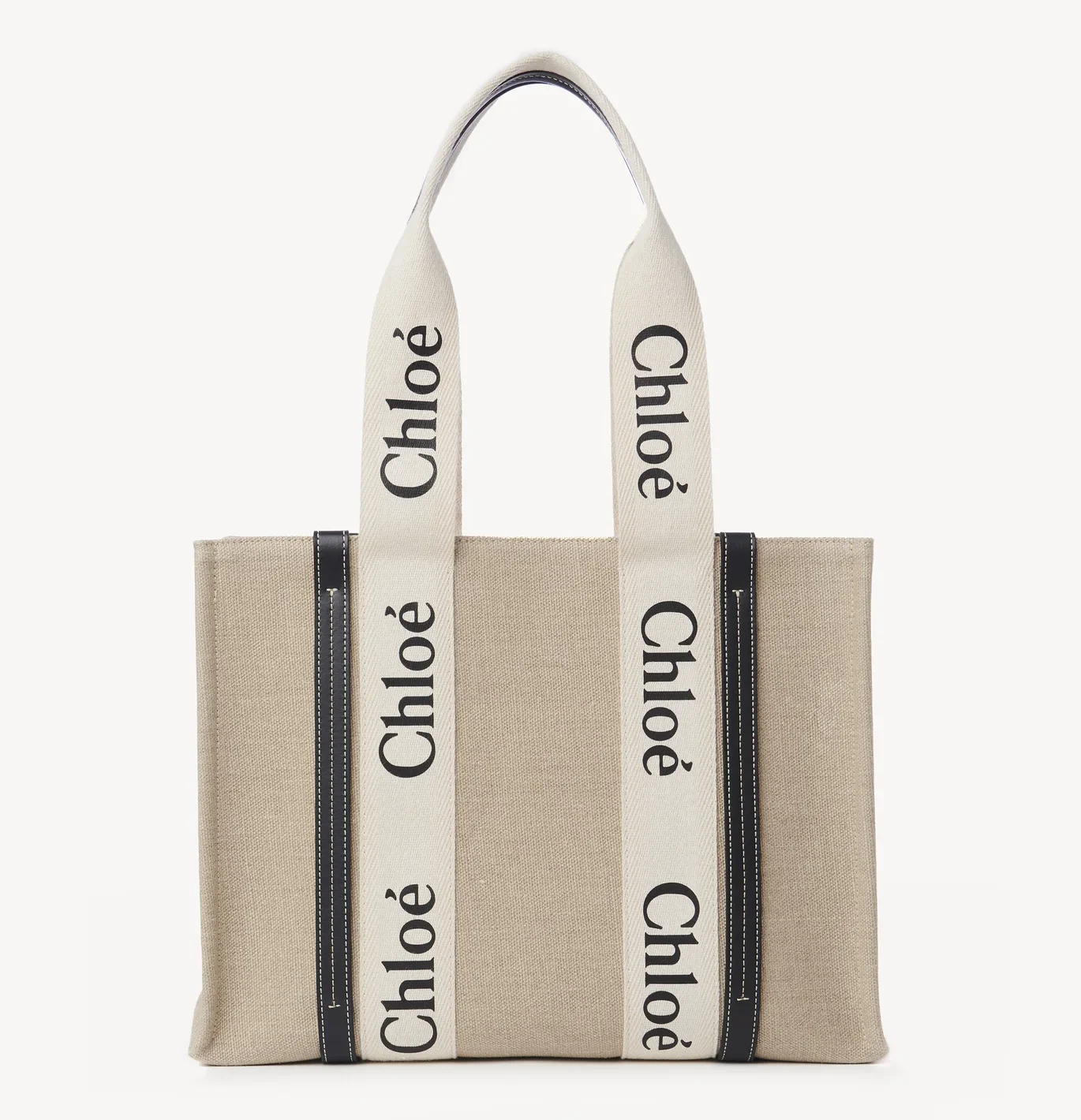 The best designer bags for laptops: Chloé Woody Medium Cotton-Canvas Tote