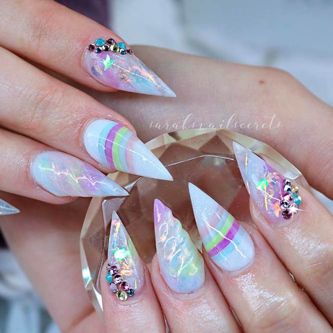 Unicorn nails and unicorn nail designs to try