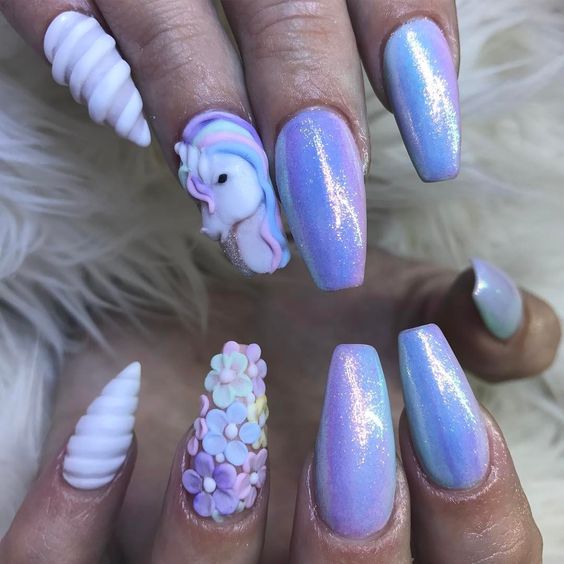 Unicorn nails and unicorn nail designs to try