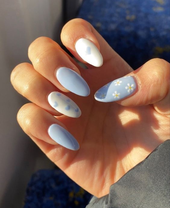 Baby Blue Nails Tumblr