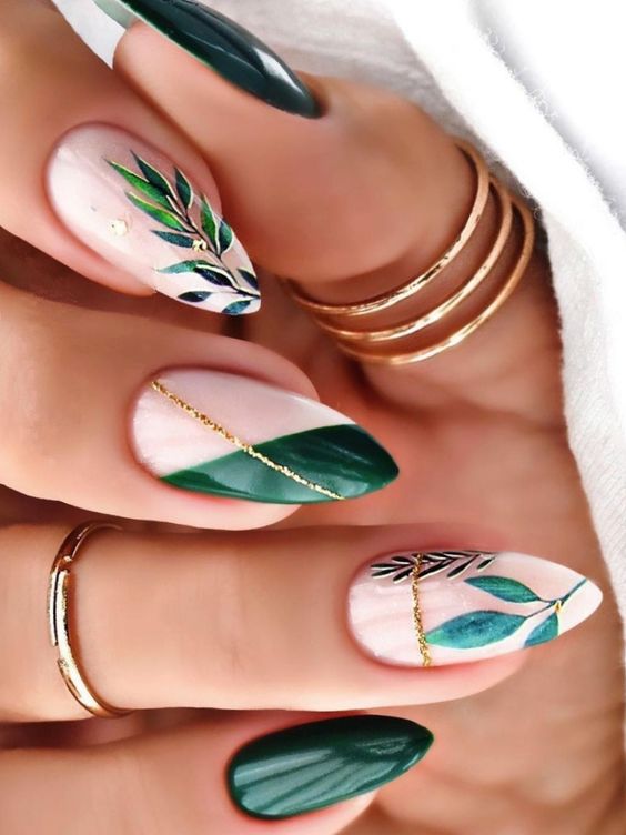 35+ Elegant Emerald Green Nails Design Ideas That You'll Want To Try ...