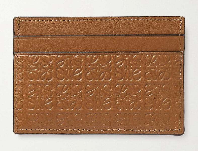 The best designer card holders: Loewe Repeat Debossed Leather Card Holder