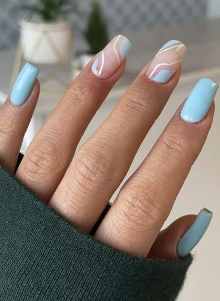 45 Light And Airy Baby Blue Nail Designs To Copy Chasing Daisies