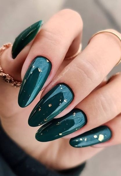 35+ Elegant Emerald Green Nails Design Ideas That You'll Want To Try ...