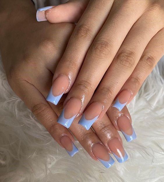 Baby blue nails and baby blue nail designs