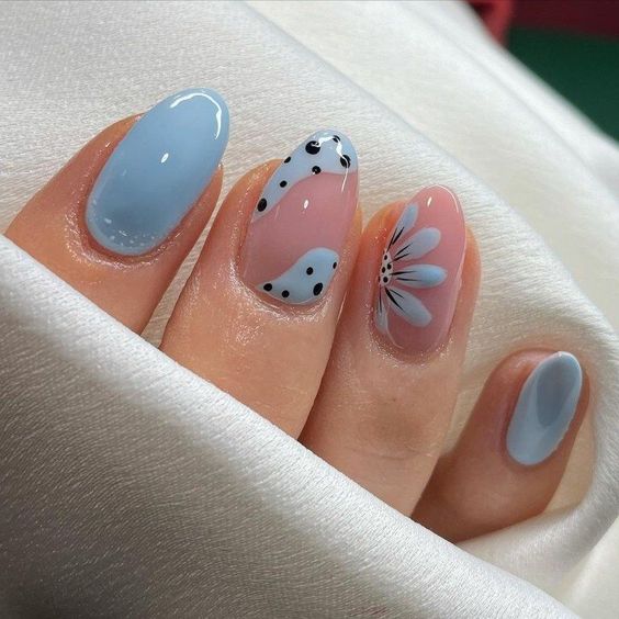 Baby blue nails and baby blue nail designs