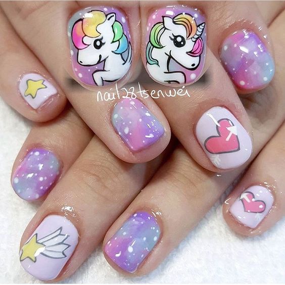 Unicorn nails and unicorn nail designs to try