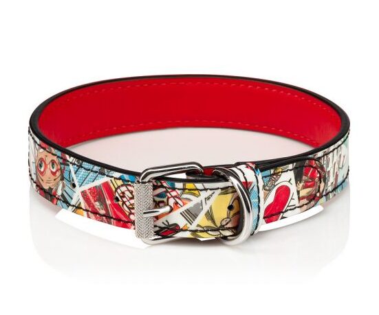 Chic designer dog collars to shop for your pup: CHRISTIAN LOUBOUTIN Loubicollar S